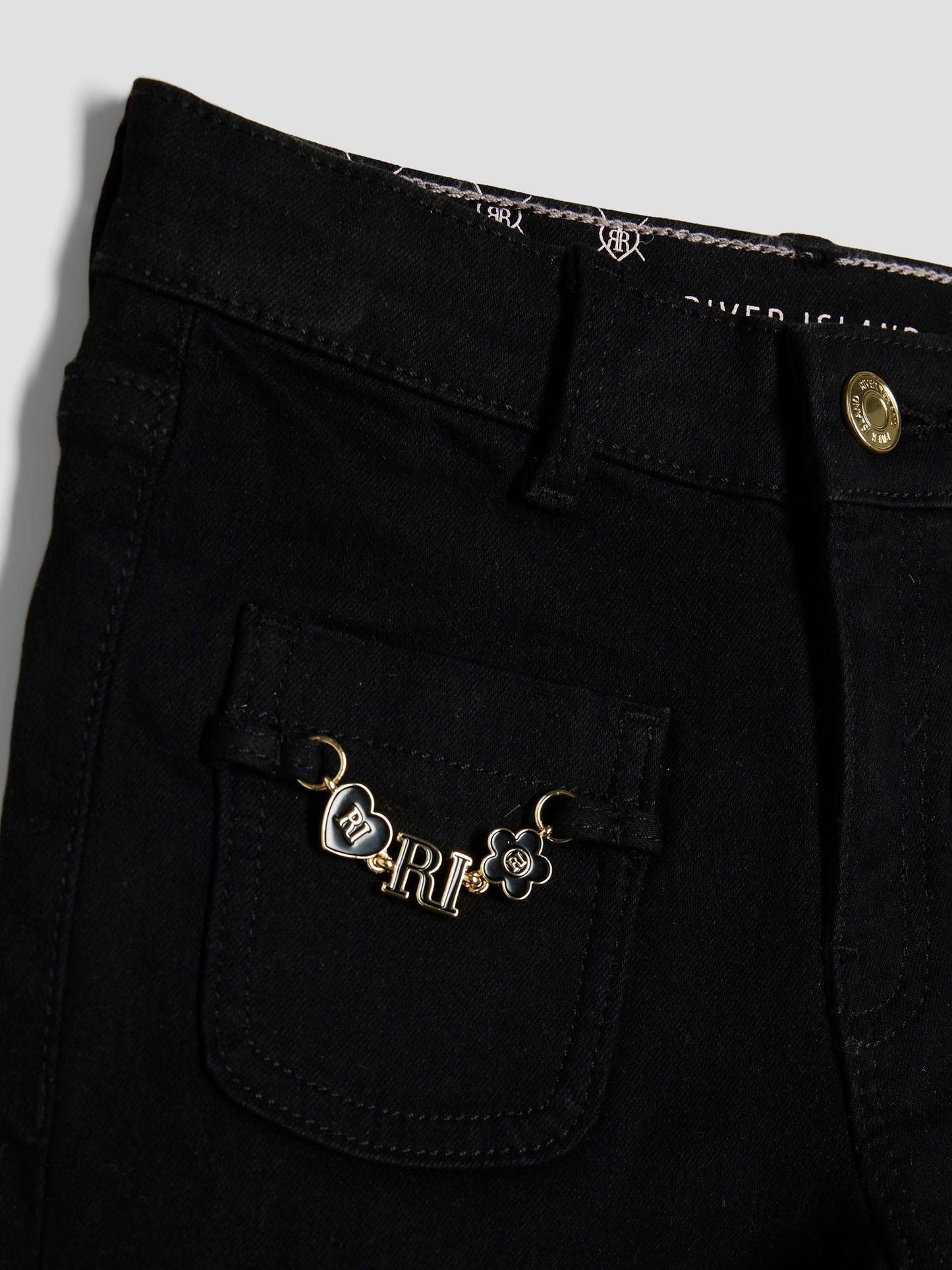 Dsiney Kidz - River Island Black Key Chain Pocket Flare Jeans image 3