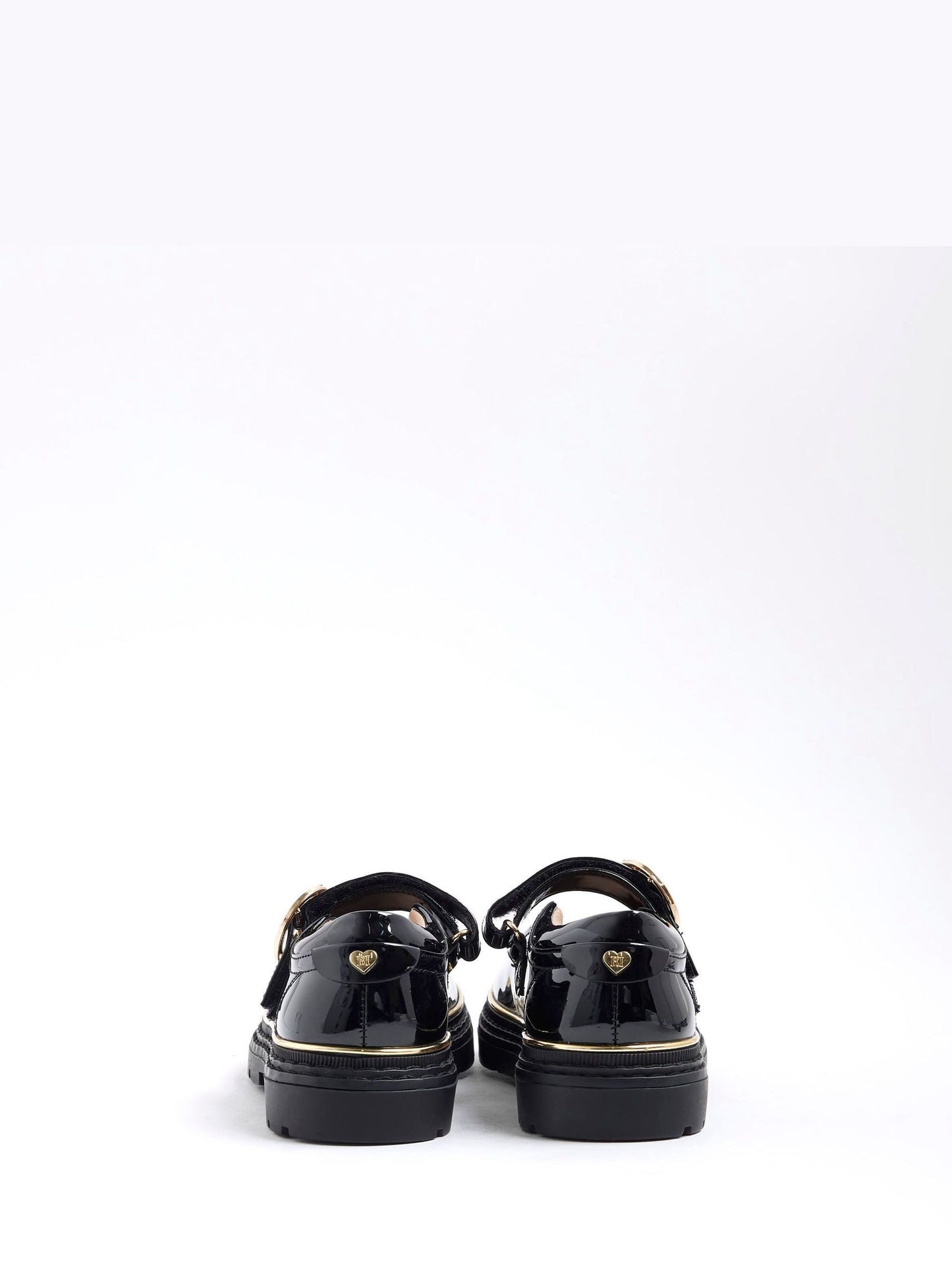 River Island Black Oval Buckle Mary Jane School Shoes image 4
