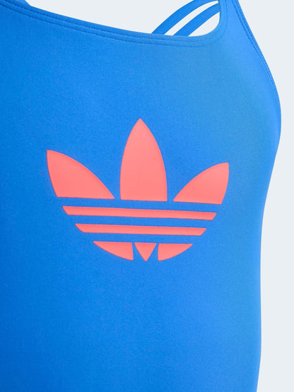 Dsiney Kidz - adidas Blue 3 Stripes U Back Kids Swimsuit image 3
