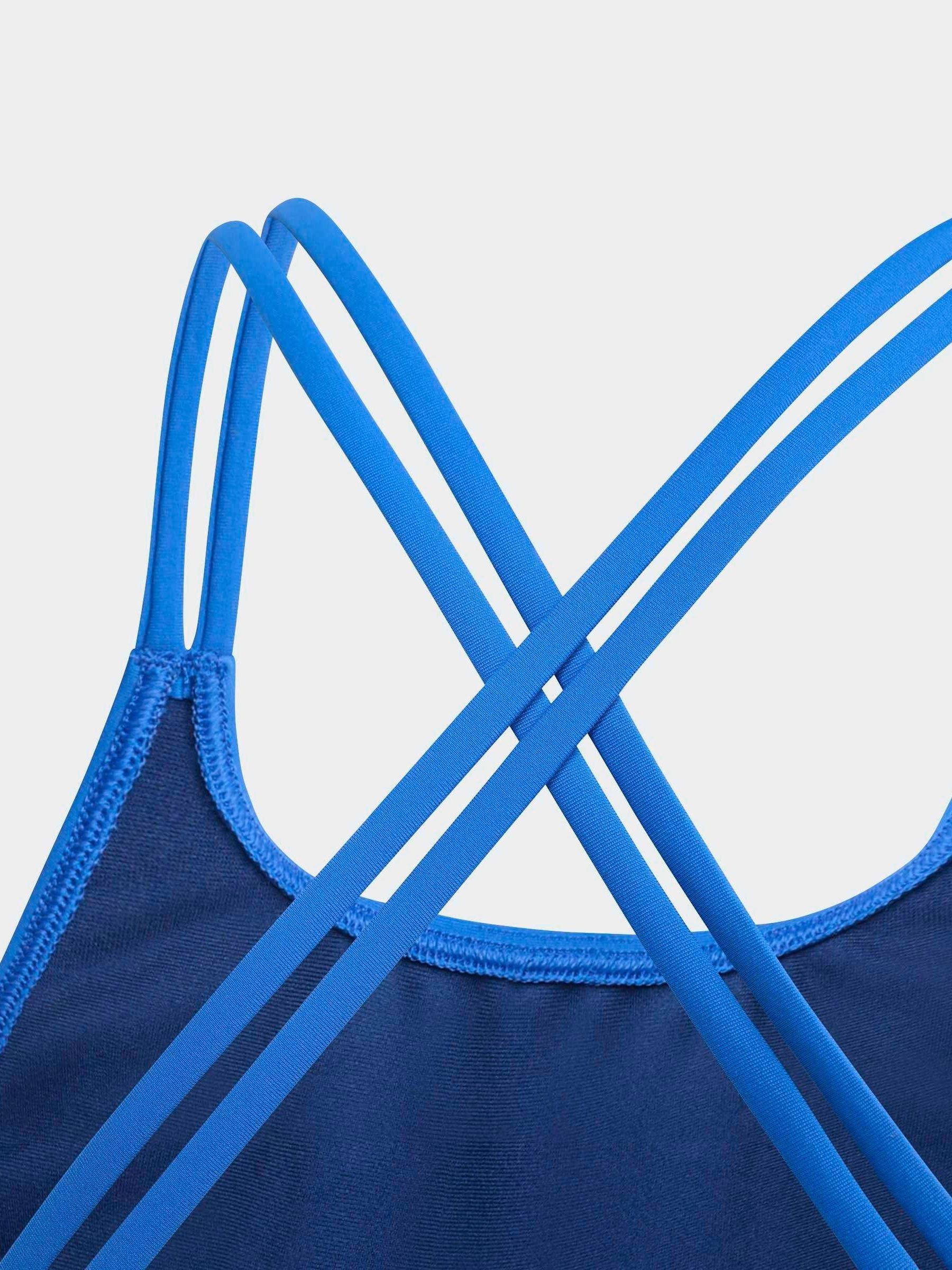 Dsiney Kidz - adidas Blue 3 Stripes U Back Kids Swimsuit image 5