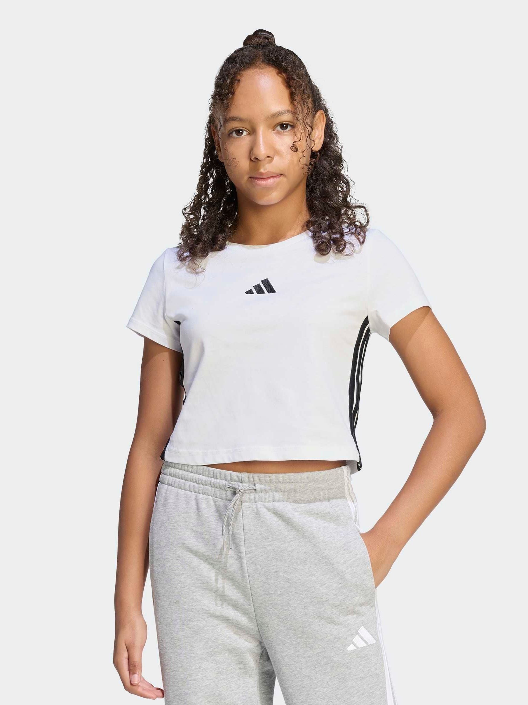 Dsiney Kidz - adidas White 3-Stripes Essentials Baby T-Shirt image 1