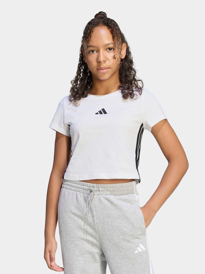 Dsiney Kidz - adidas White 3-Stripes Essentials Baby T-Shirt image 1