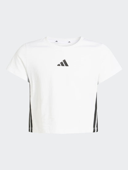 Dsiney Kidz - adidas White 3-Stripes Essentials Baby T-Shirt image 6