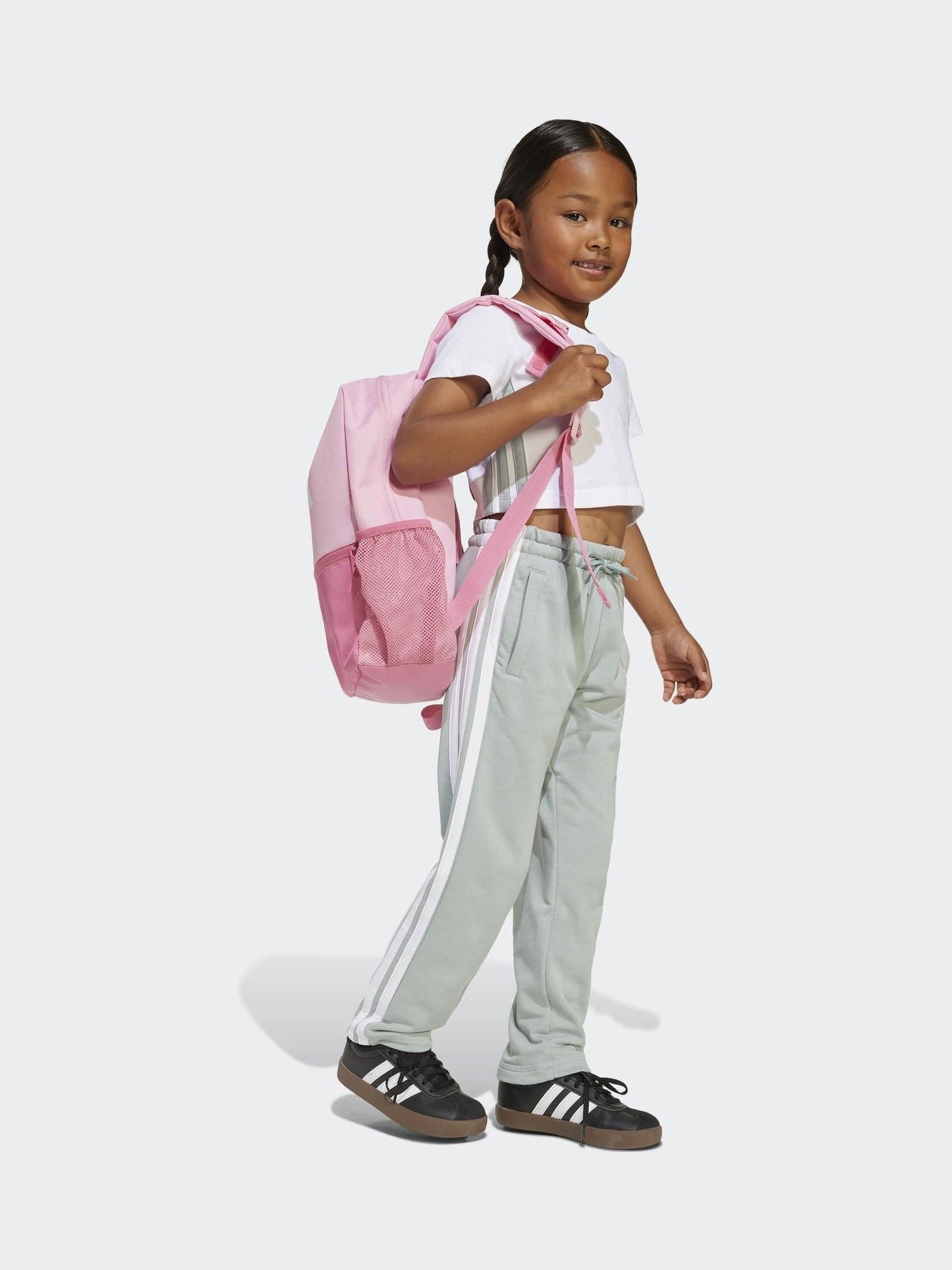Dsiney Kidz - adidas White 3-Stripes Baby T-Shirt and Jogger Little Kids Set image 3