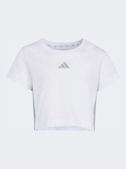 Dsiney Kidz - adidas White 3-Stripes Baby T-Shirt and Jogger Little Kids Set image 7