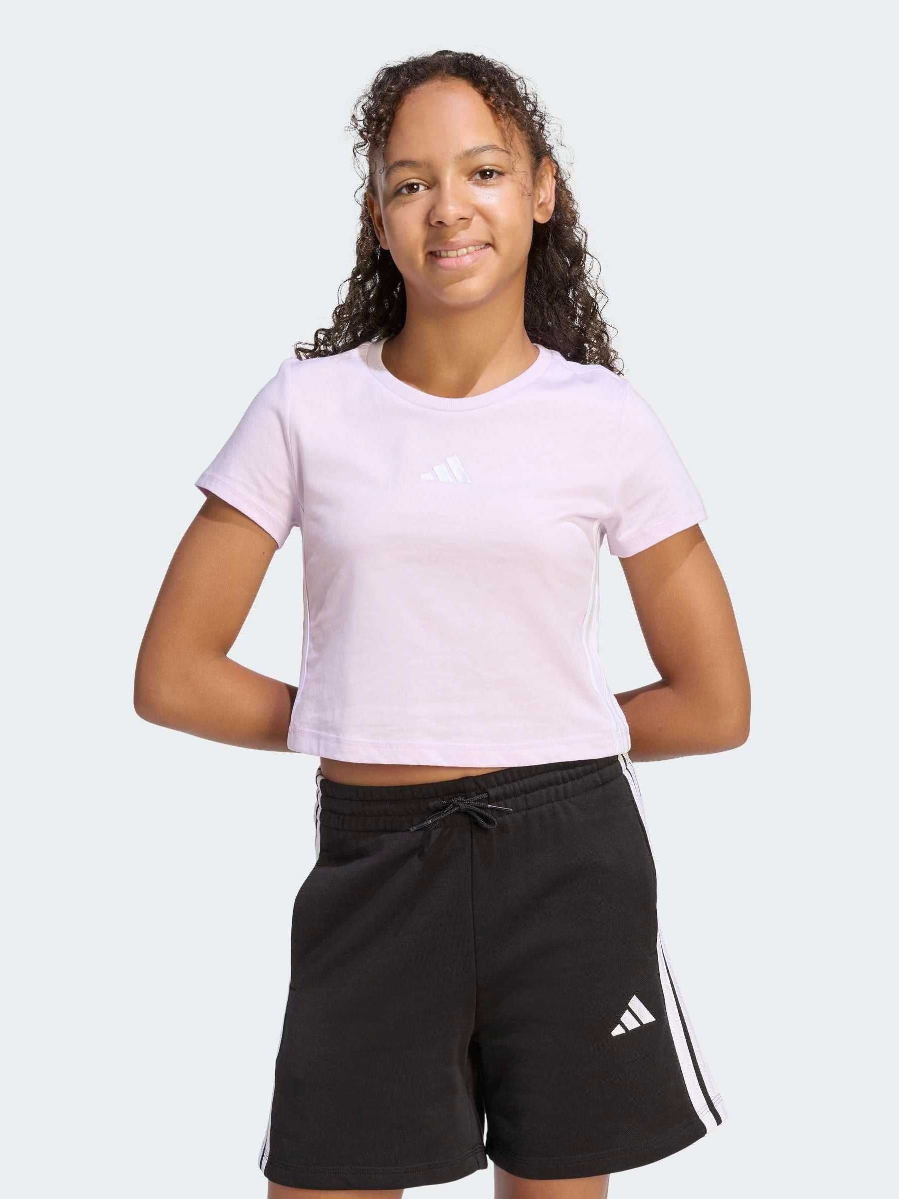Dsiney Kidz - adidas Purple 3-Stripes Essentials Baby T-Shirt image 1