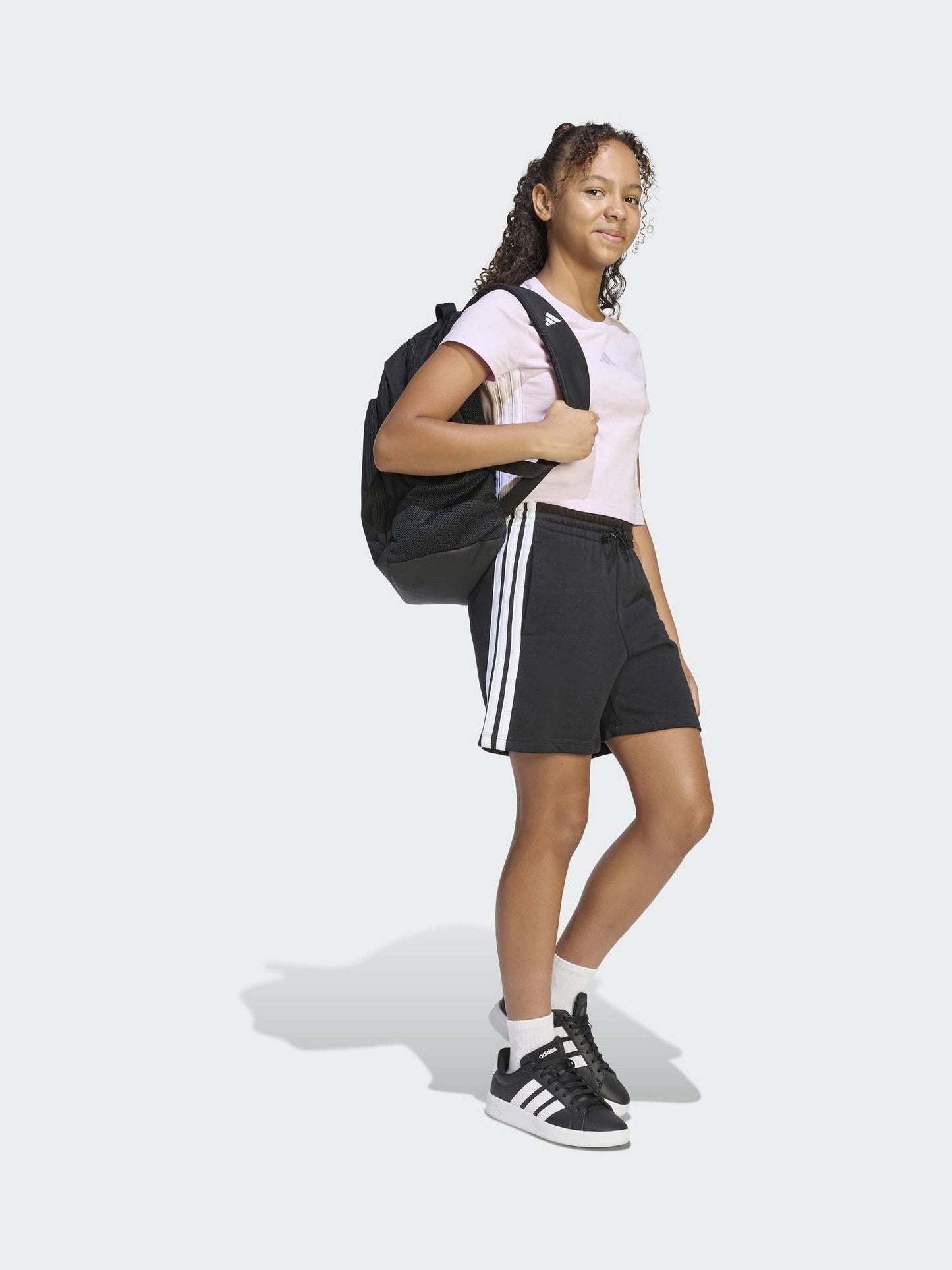 Dsiney Kidz - adidas Purple 3-Stripes Essentials Baby T-Shirt image 3