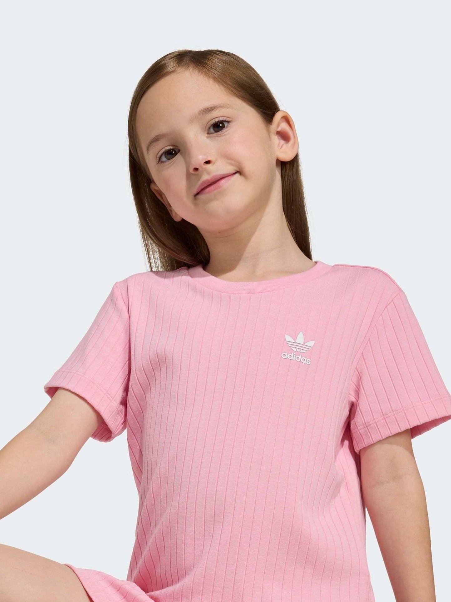 Dsiney Kidz - adidas Originals Pink Rib T-Shirt and Skirt Little Kids Set image 4