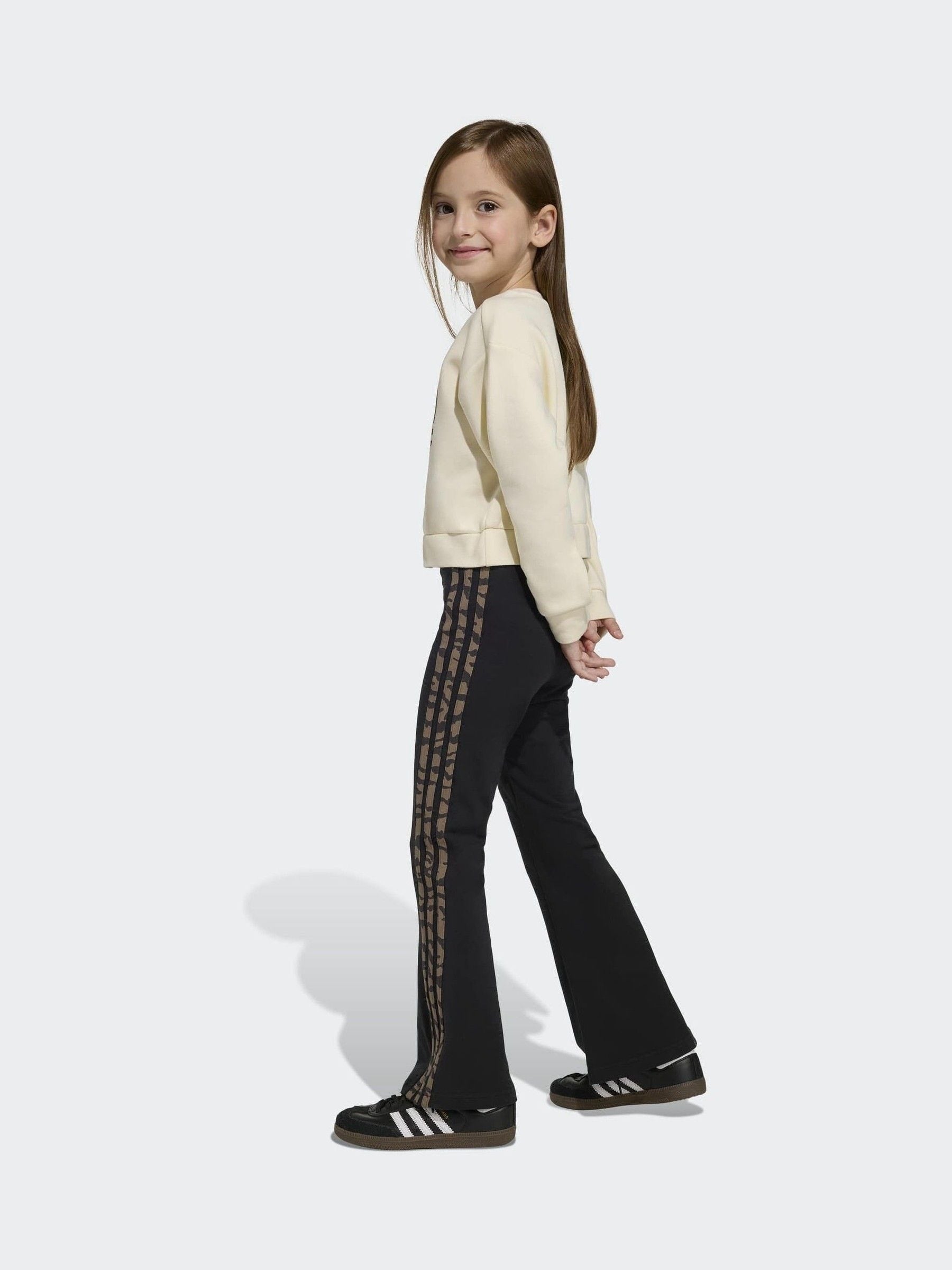 Dsiney Kidz - adidas Originals Brown Animal Top and Flared Legging Little Kids Set image 2