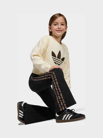 Dsiney Kidz - adidas Originals Brown Animal Top and Flared Legging Little Kids Set image 3