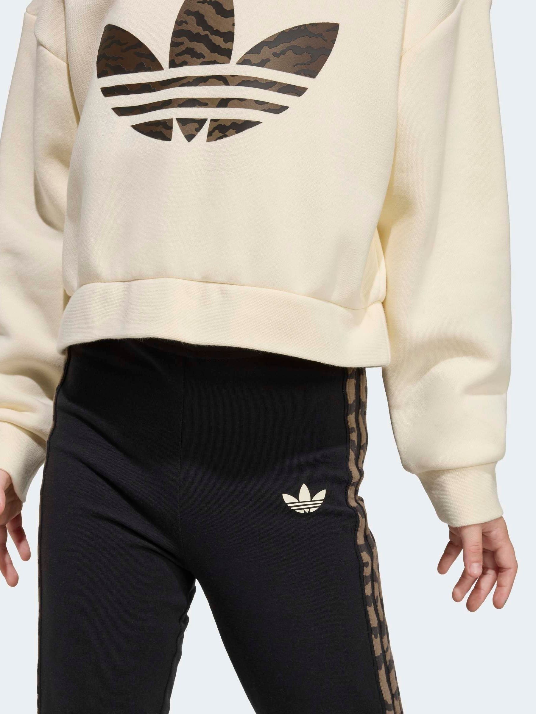 Dsiney Kidz - adidas Originals Brown Animal Top and Flared Legging Little Kids Set image 4
