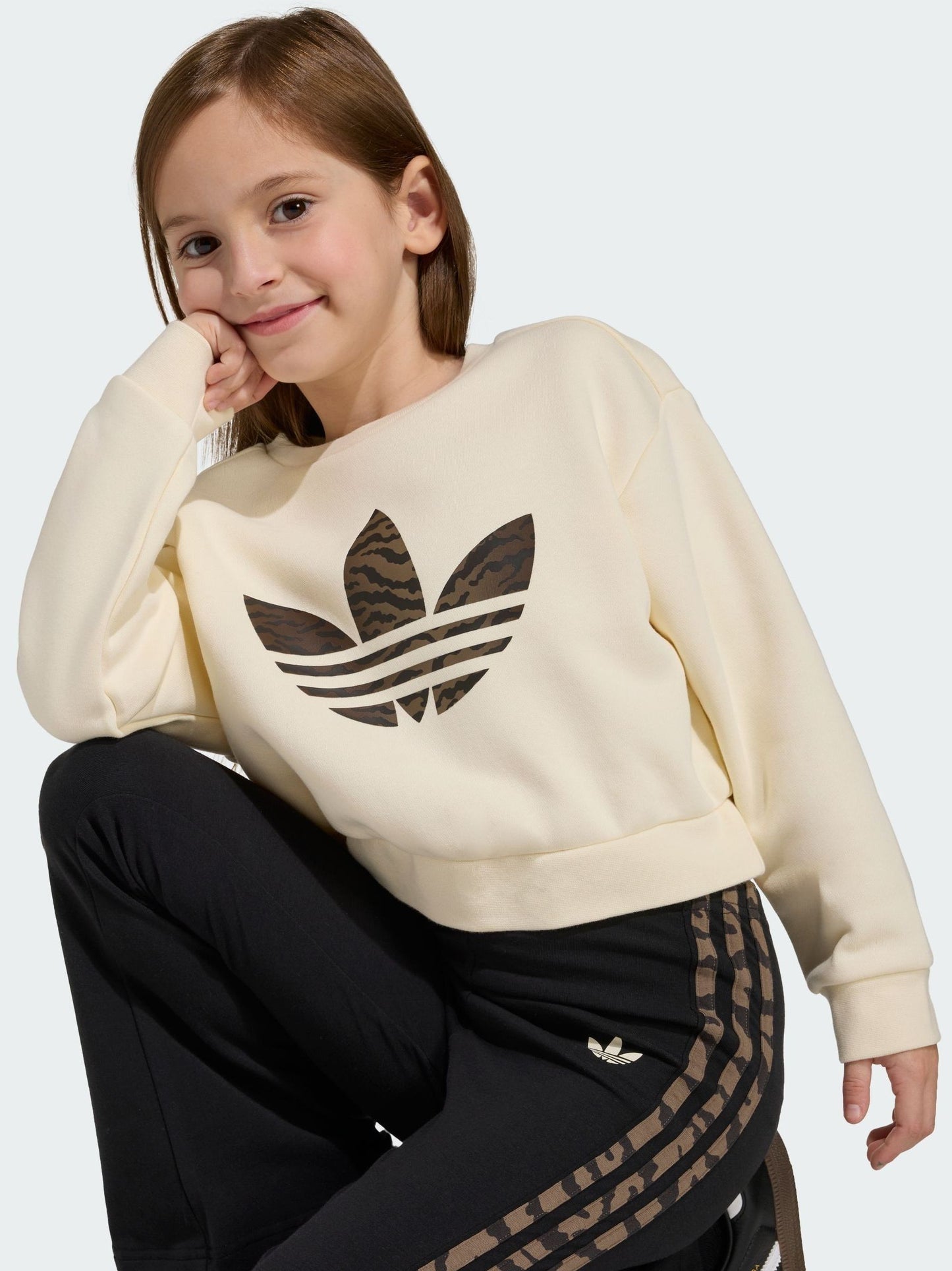 Dsiney Kidz - adidas Originals Brown Animal Top and Flared Legging Little Kids Set image 5