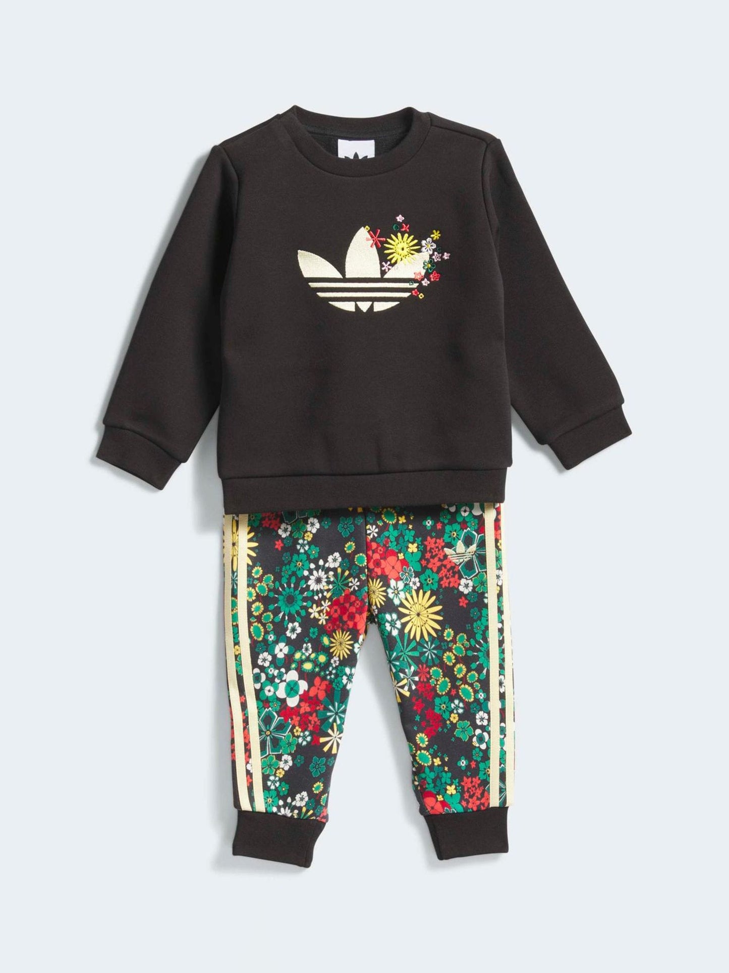 adidas Originals Black x Liberty London Sweatshirt and Joggers Infant Set image 1