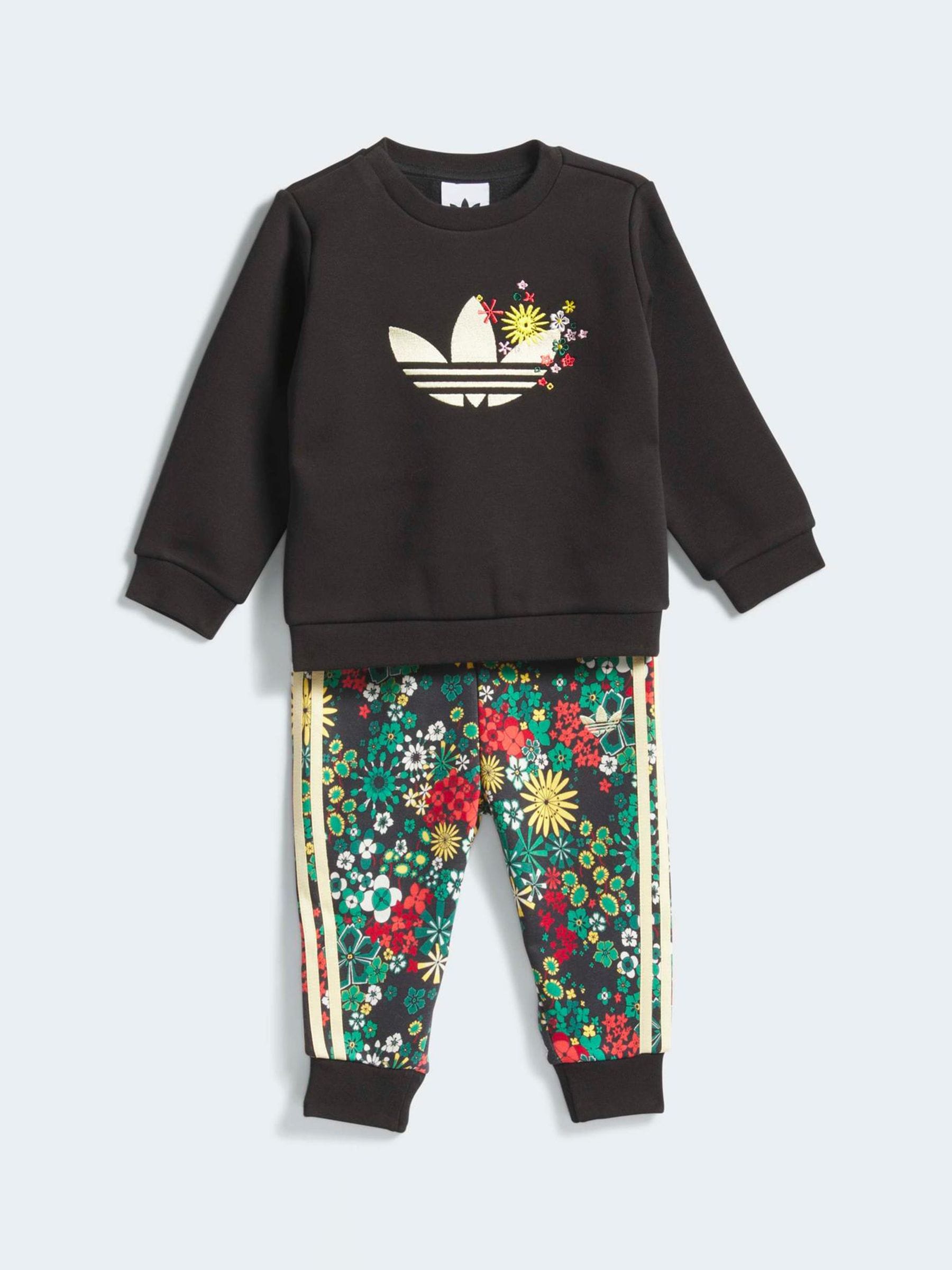 adidas Originals Black x Liberty London Sweatshirt and Joggers Infant Set image 1