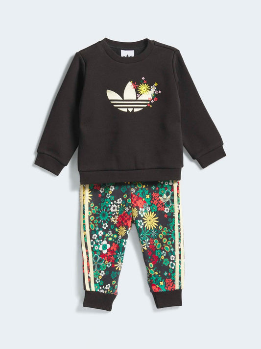 adidas Originals Black x Liberty London Sweatshirt and Joggers Infant Set image 1