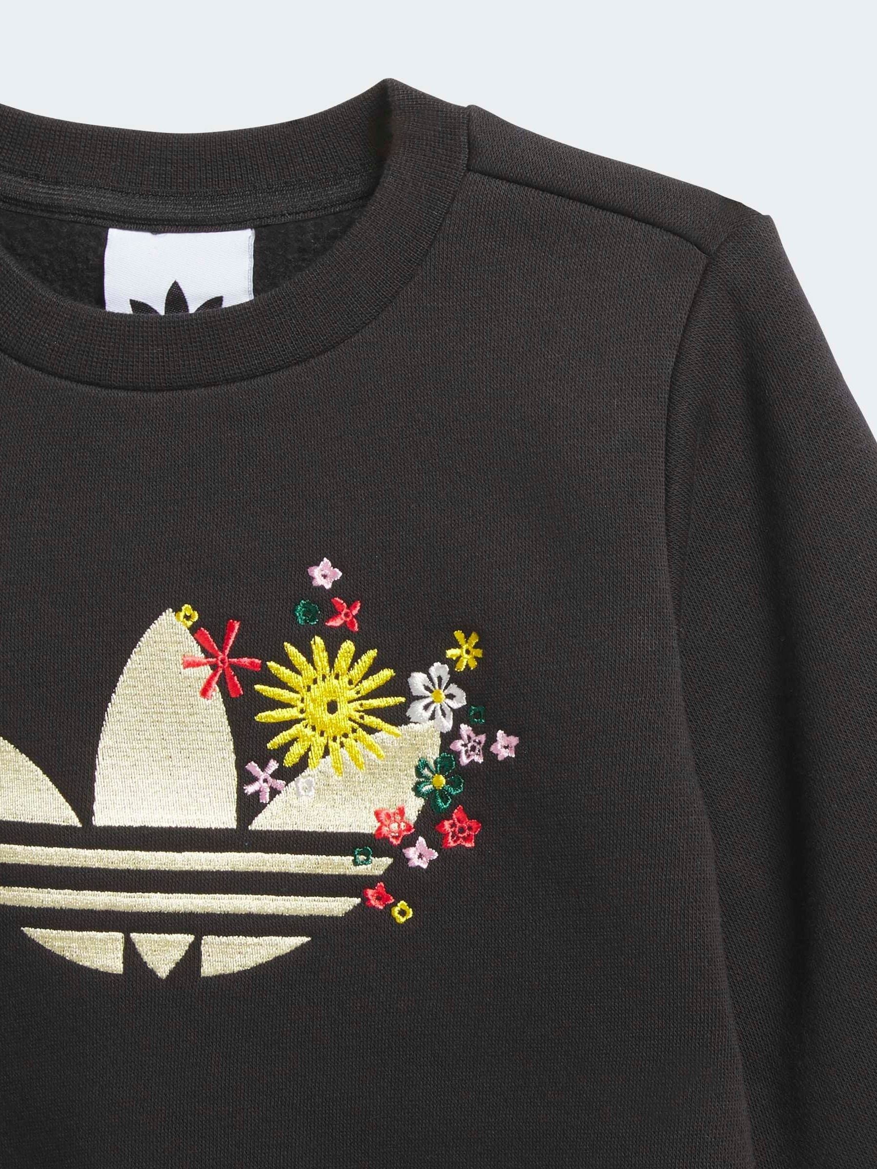 adidas Originals Black x Liberty London Sweatshirt and Joggers Infant Set image 4