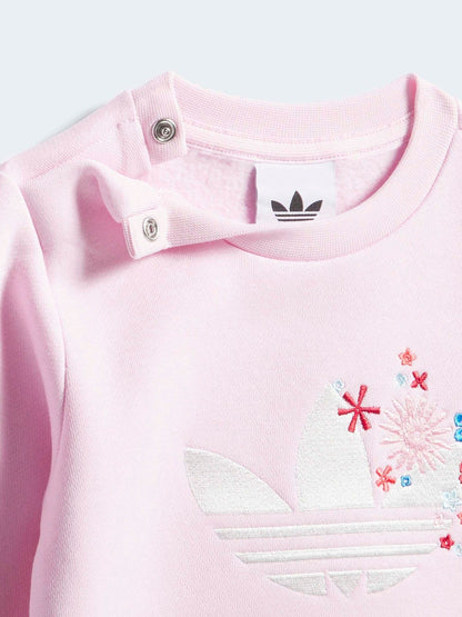 adidas Originals Pink x Liberty London Sweatshirt and Joggers Infant Set image 4