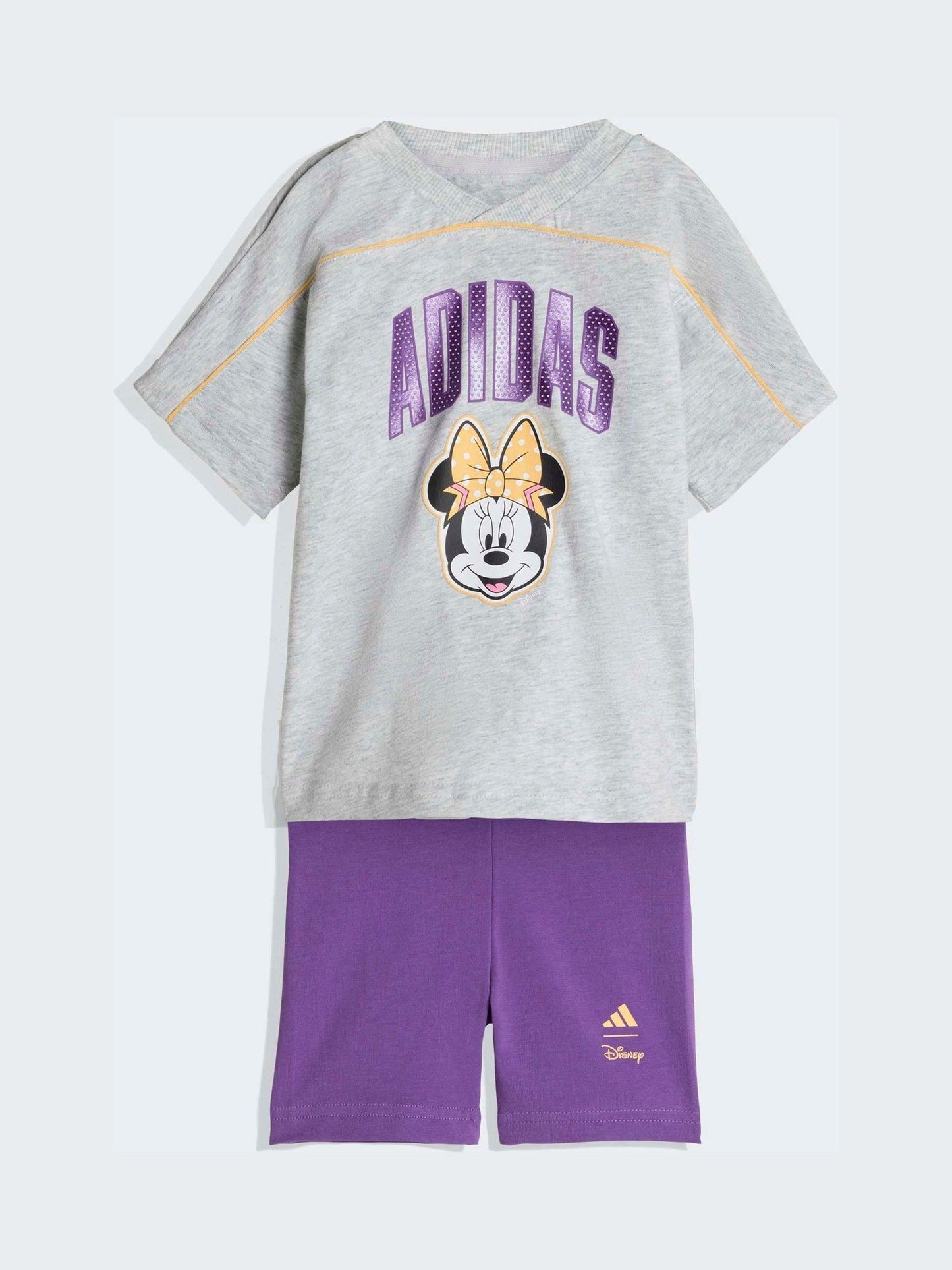 adidas Grey Disney Minnie Mouse T-Shirt and Shorts Infant Set image 1