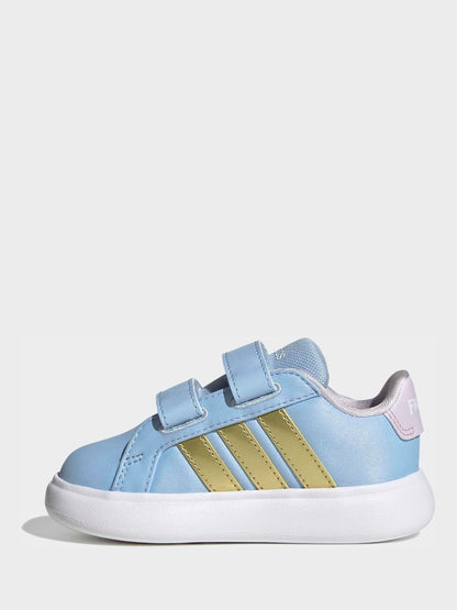 adidas Blue Disney Frozen Grand Court 3.0 Infant Trainers image 2