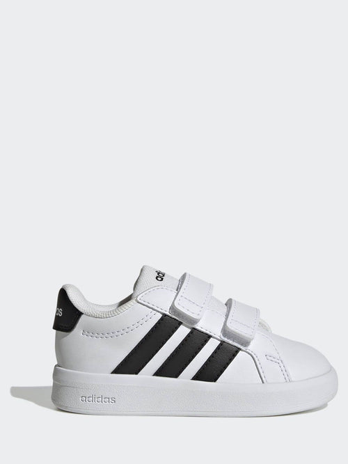 adidas White/Black Grand Court 3.0 Infant Trainers image 1