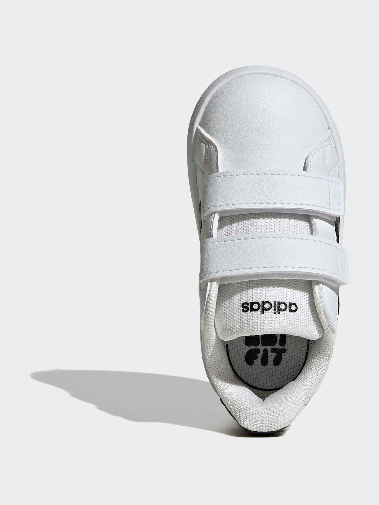 adidas White/Black Grand Court 3.0 Infant Trainers image 6