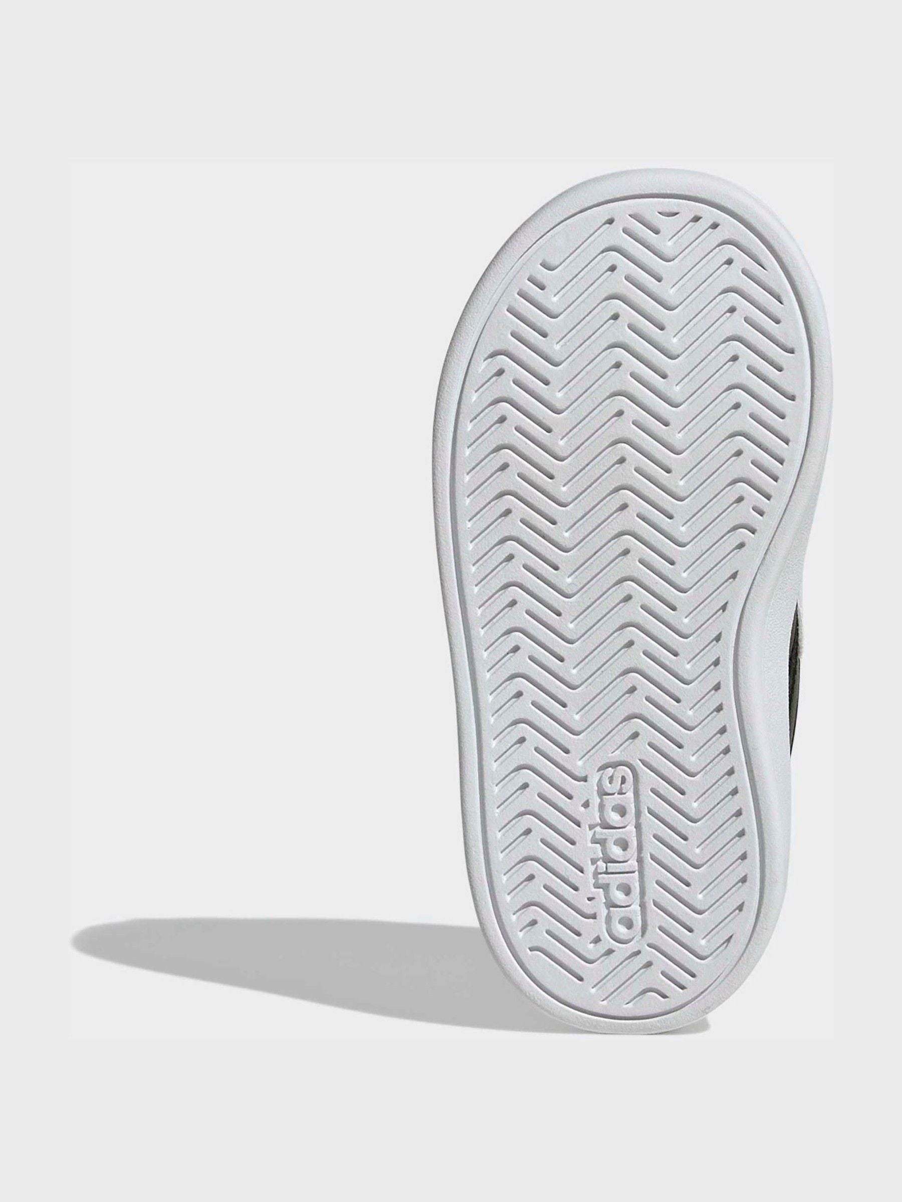 adidas White/Black Grand Court 3.0 Infant Trainers image 7