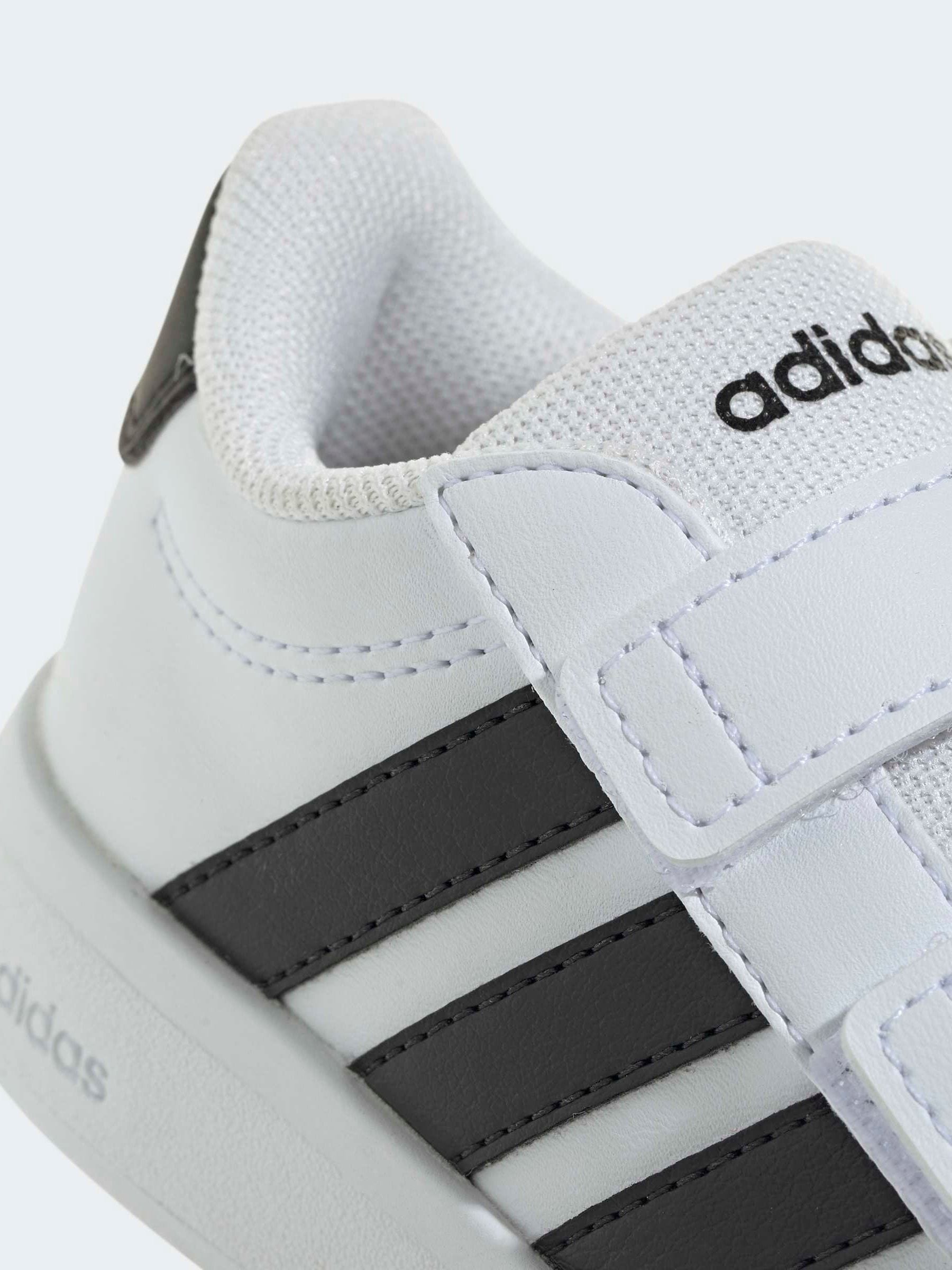 adidas White/Black Grand Court 3.0 Infant Trainers image 8