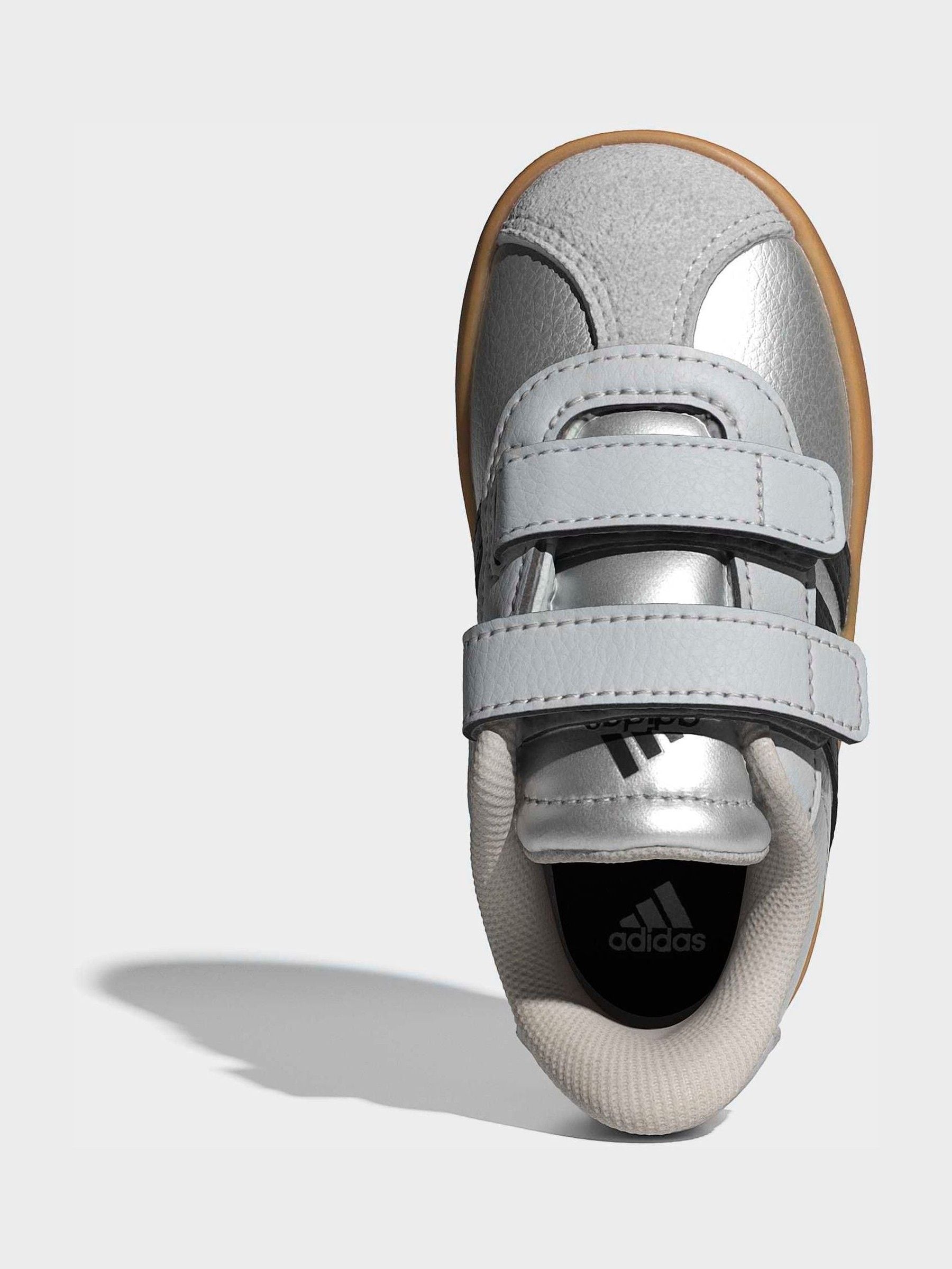 adidas Grey VL Court 3.0 Hook and Loop Infant Trainers image 6