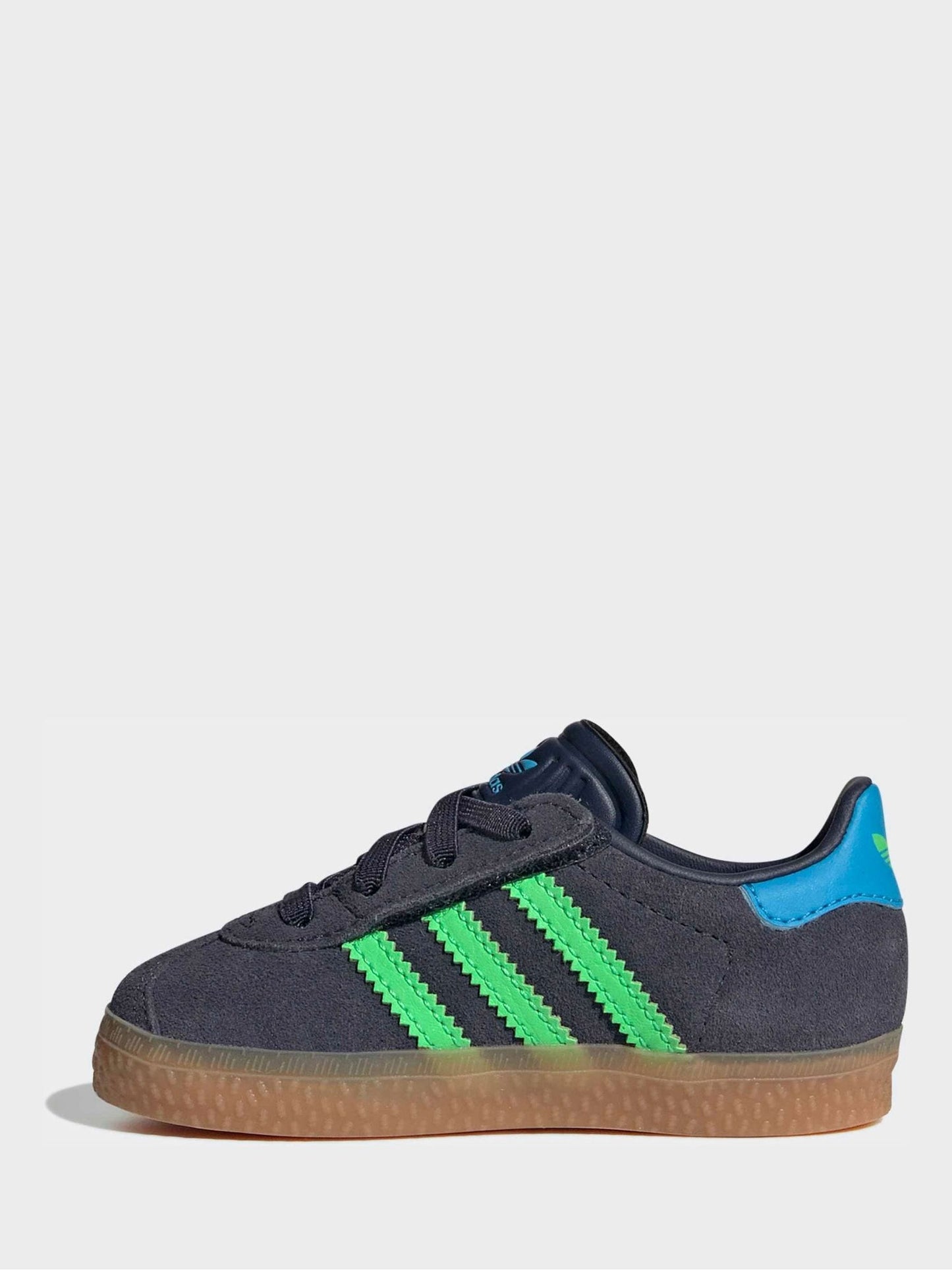 adidas Originals Navy Blue Gazelle Comfort Closure Elastic Laces Infant Trainers image 4
