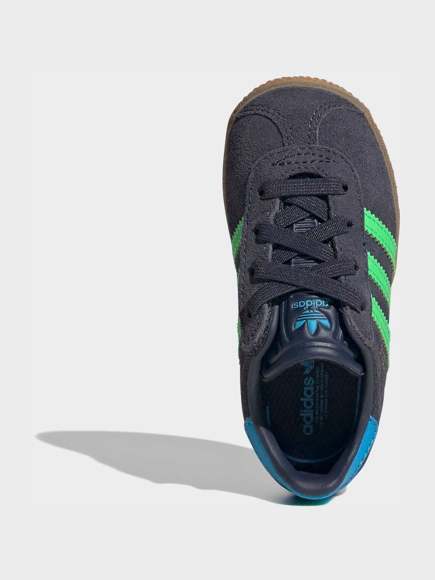 adidas Originals Navy Blue Gazelle Comfort Closure Elastic Laces Infant Trainers image 7