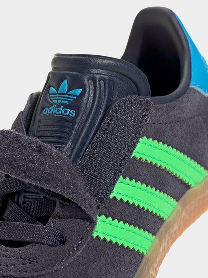 adidas Originals Navy Blue Gazelle Comfort Closure Elastic Laces Infant Trainers image 10