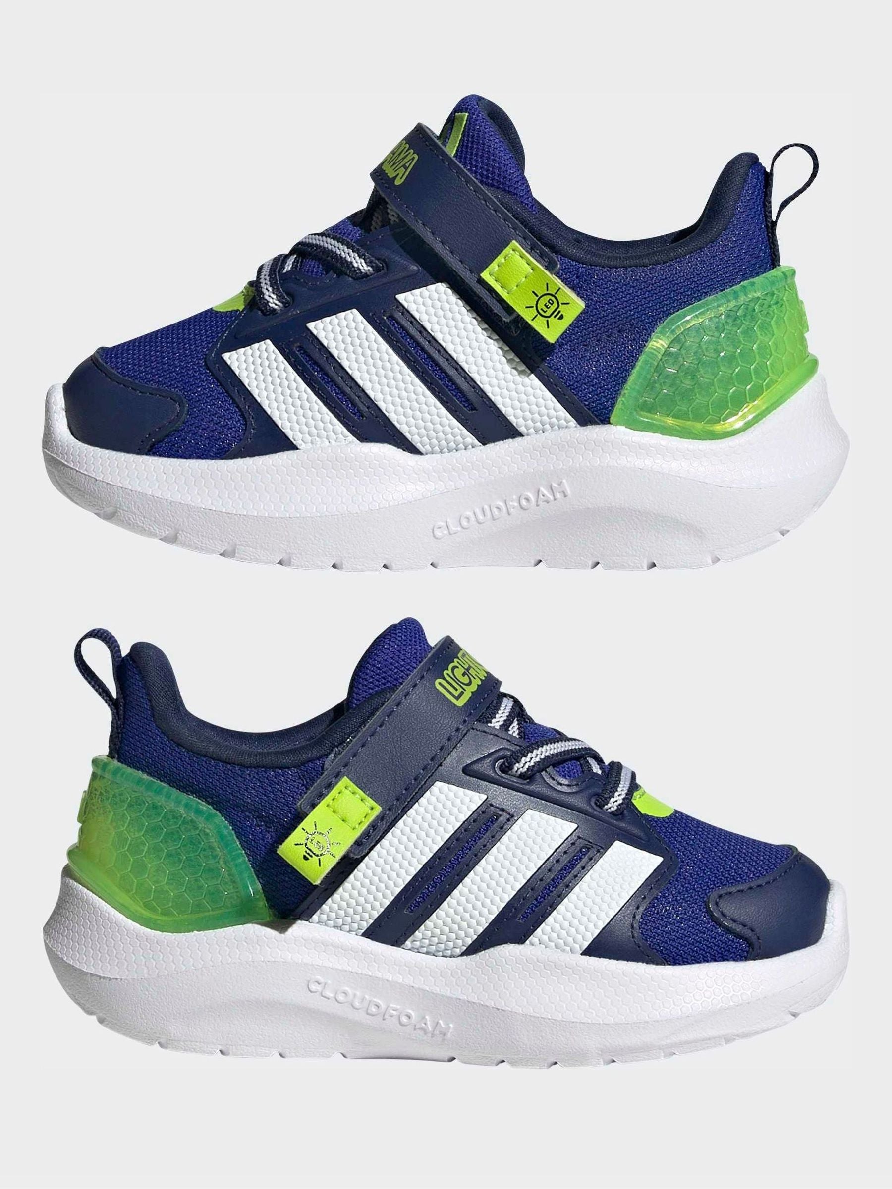 adidas Blue Lightorama Infant Trainers image 7