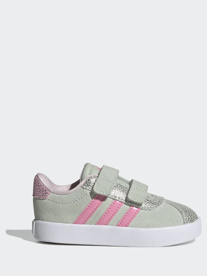 adidas Green VL Court 3.0 Hook and Loop Kids Trainers image 1