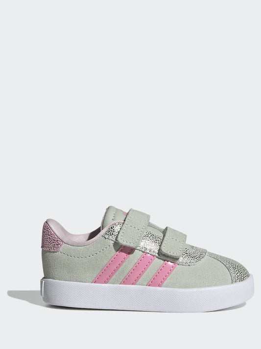 adidas Green VL Court 3.0 Hook and Loop Kids Trainers image 1