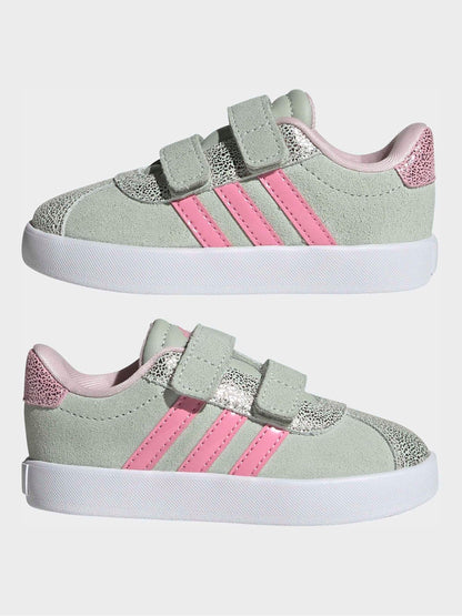 adidas Green VL Court 3.0 Hook and Loop Kids Trainers image 5