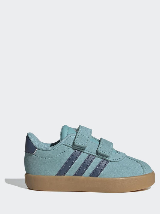adidas Teal VL Court 3.0 Hook and Loop Infant Trainers image 1
