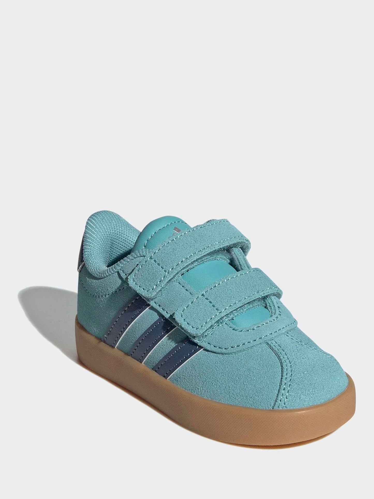 adidas Teal VL Court 3.0 Hook and Loop Infant Trainers image 3