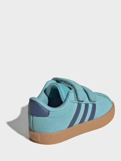 adidas Teal VL Court 3.0 Hook and Loop Infant Trainers image 4