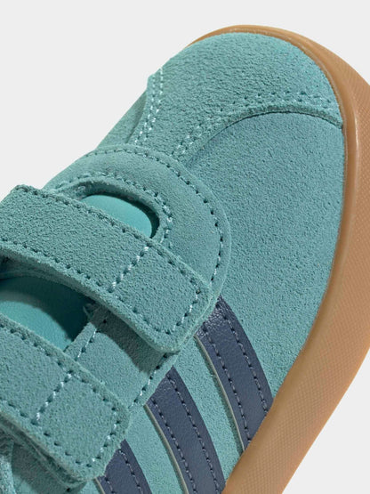 adidas Teal VL Court 3.0 Hook and Loop Infant Trainers image 8