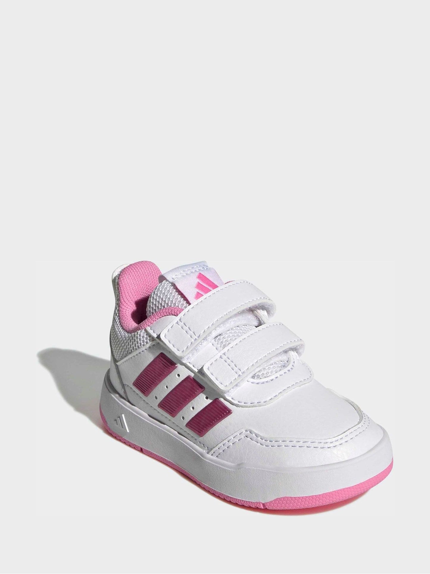 adidas White/Pink Hook and Loop Tensaur Sport 3.0 Infant Trainers image 3