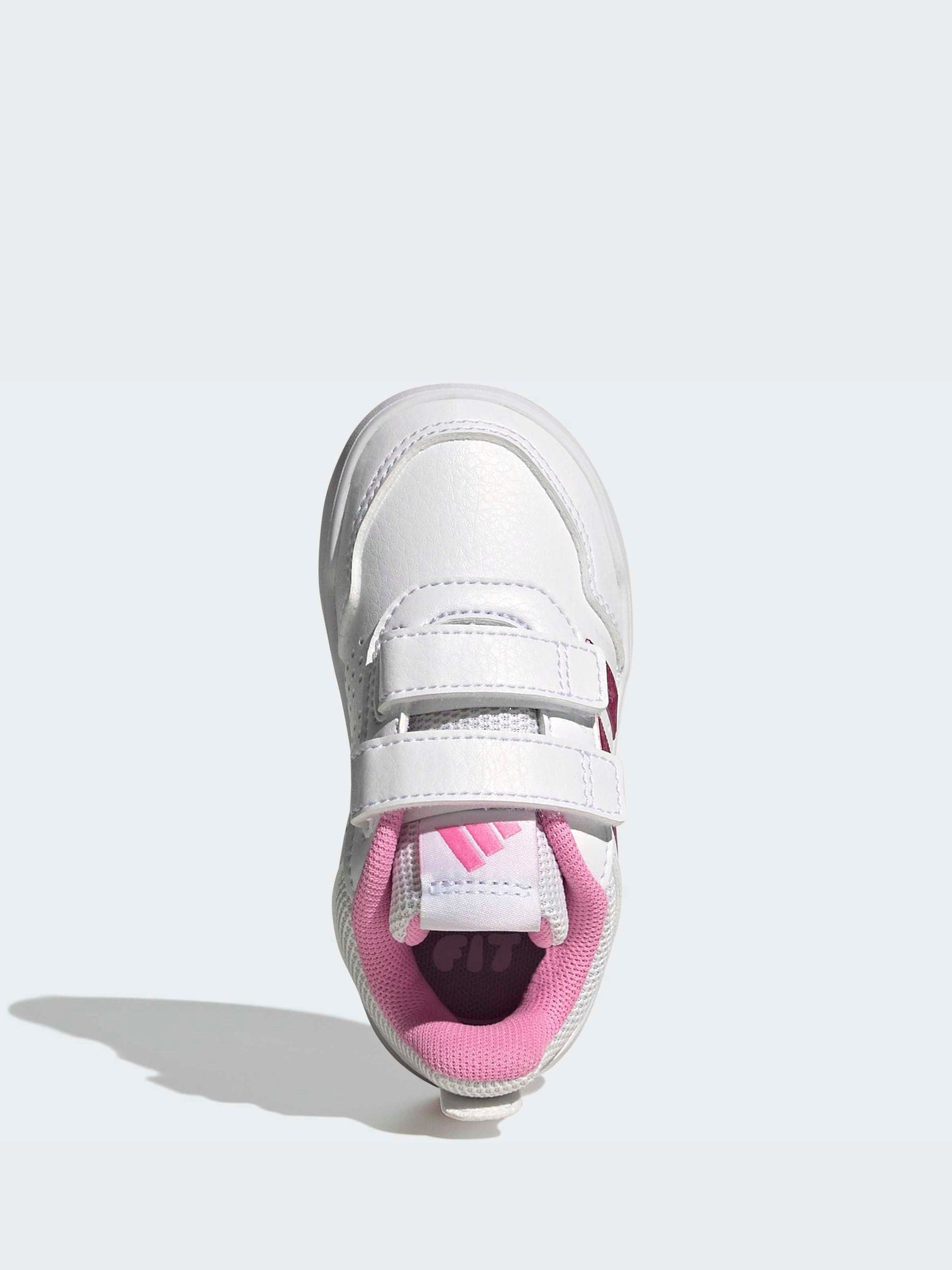 adidas White/Pink Hook and Loop Tensaur Sport 3.0 Infant Trainers image 5