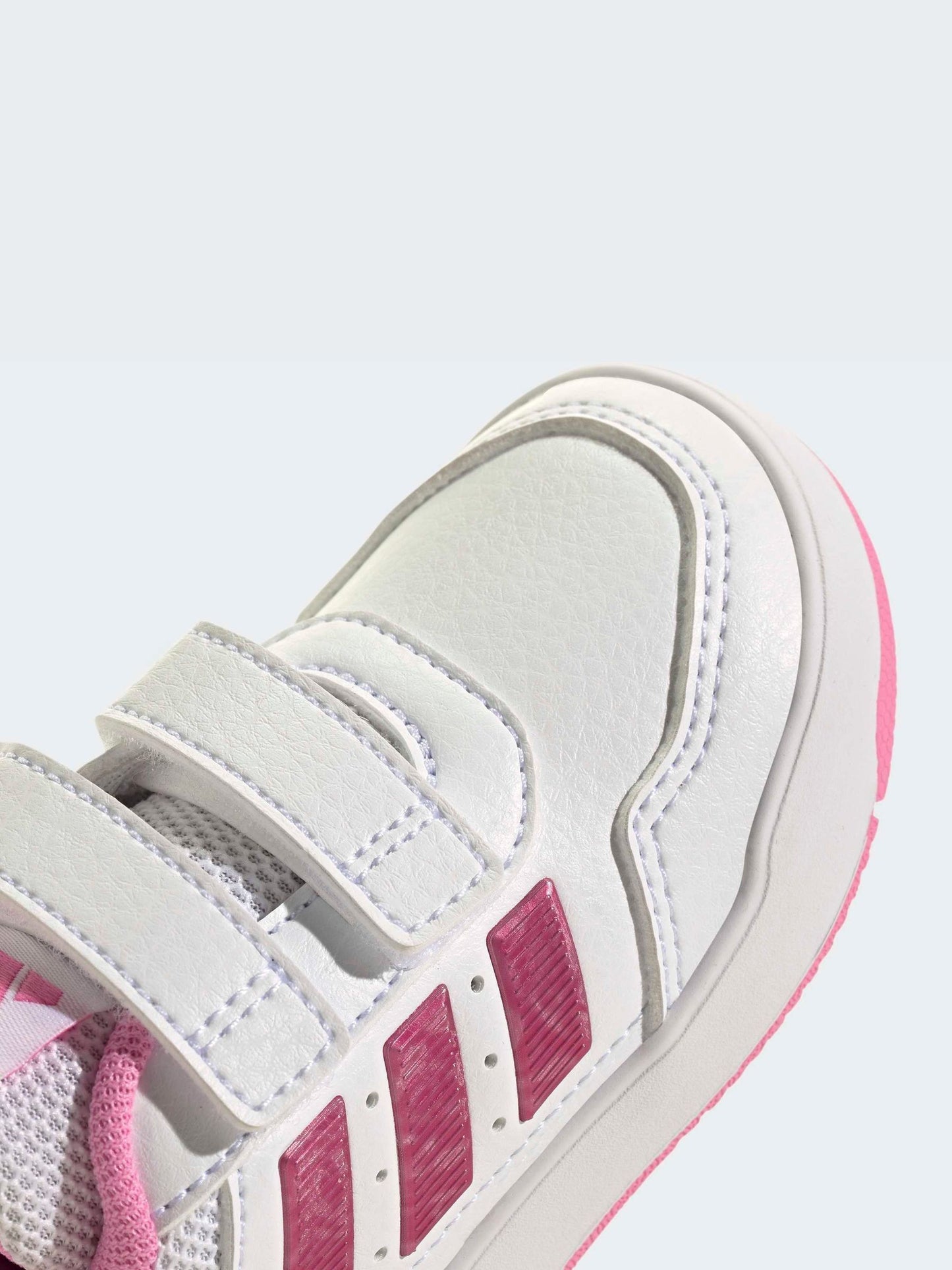 adidas White/Pink Hook and Loop Tensaur Sport 3.0 Infant Trainers image 8