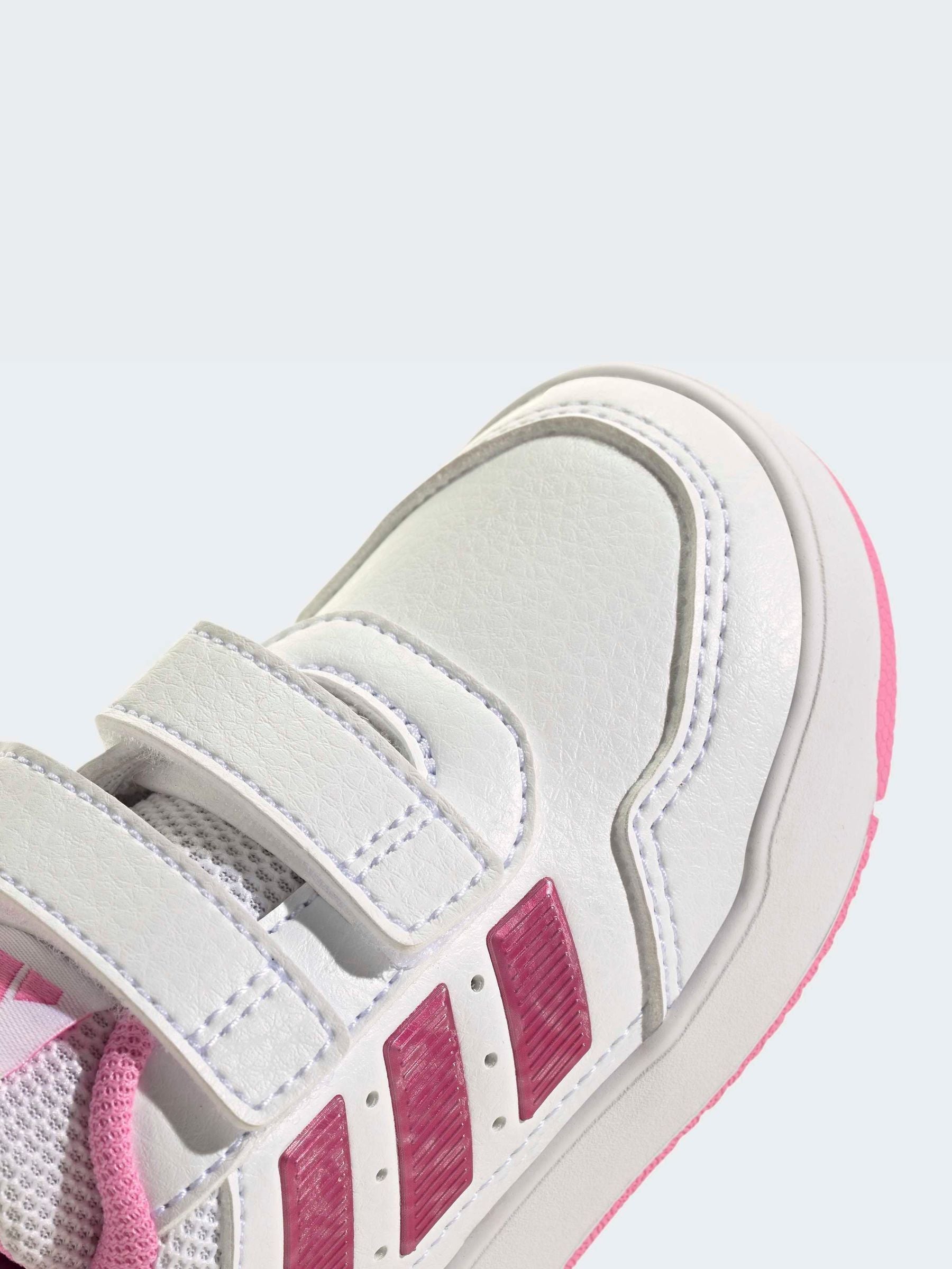 adidas White/Pink Hook and Loop Tensaur Sport 3.0 Infant Trainers image 8
