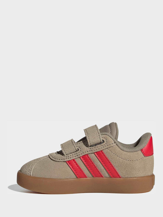 adidas Brown VL Court 3.0 Hook and Loop Infant Trainers image 2