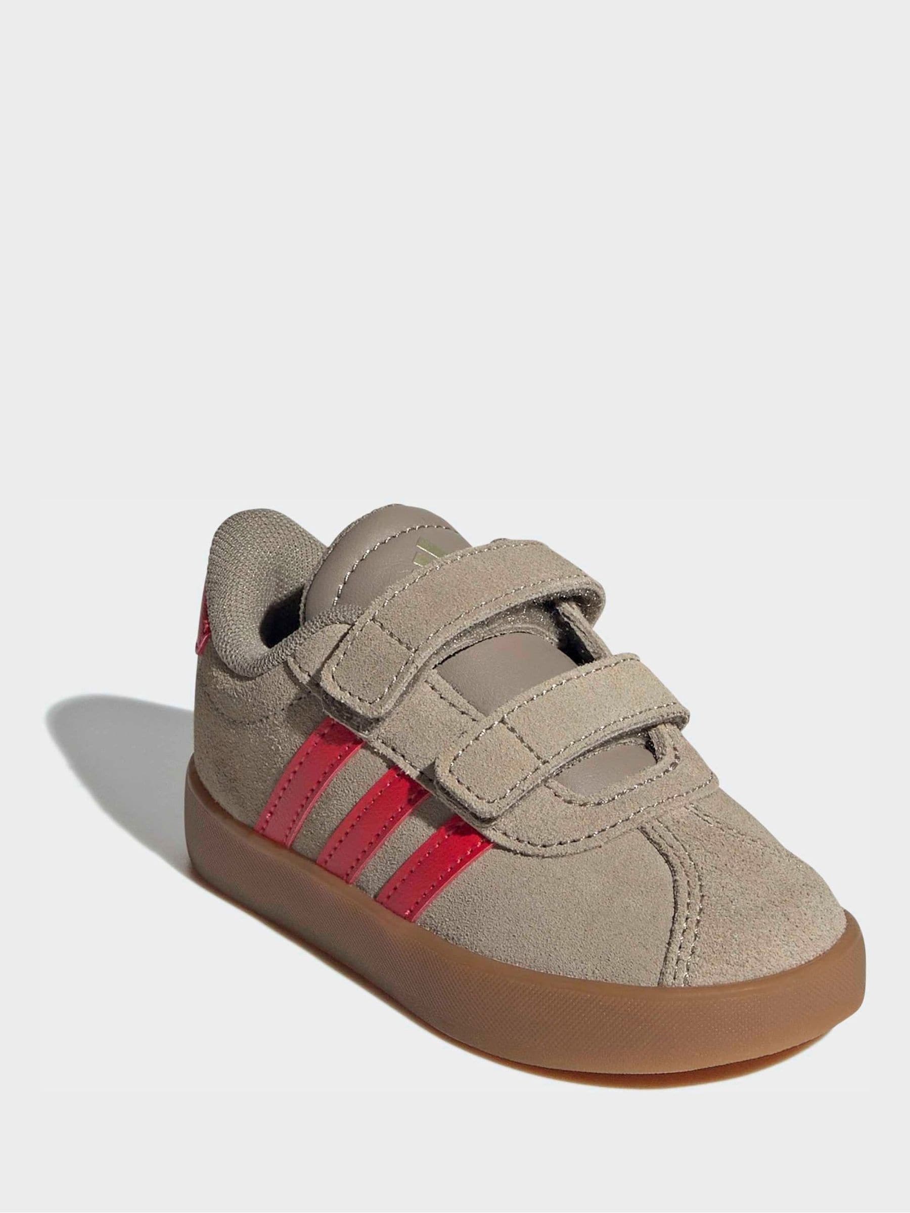 adidas Brown VL Court 3.0 Hook and Loop Infant Trainers image 3
