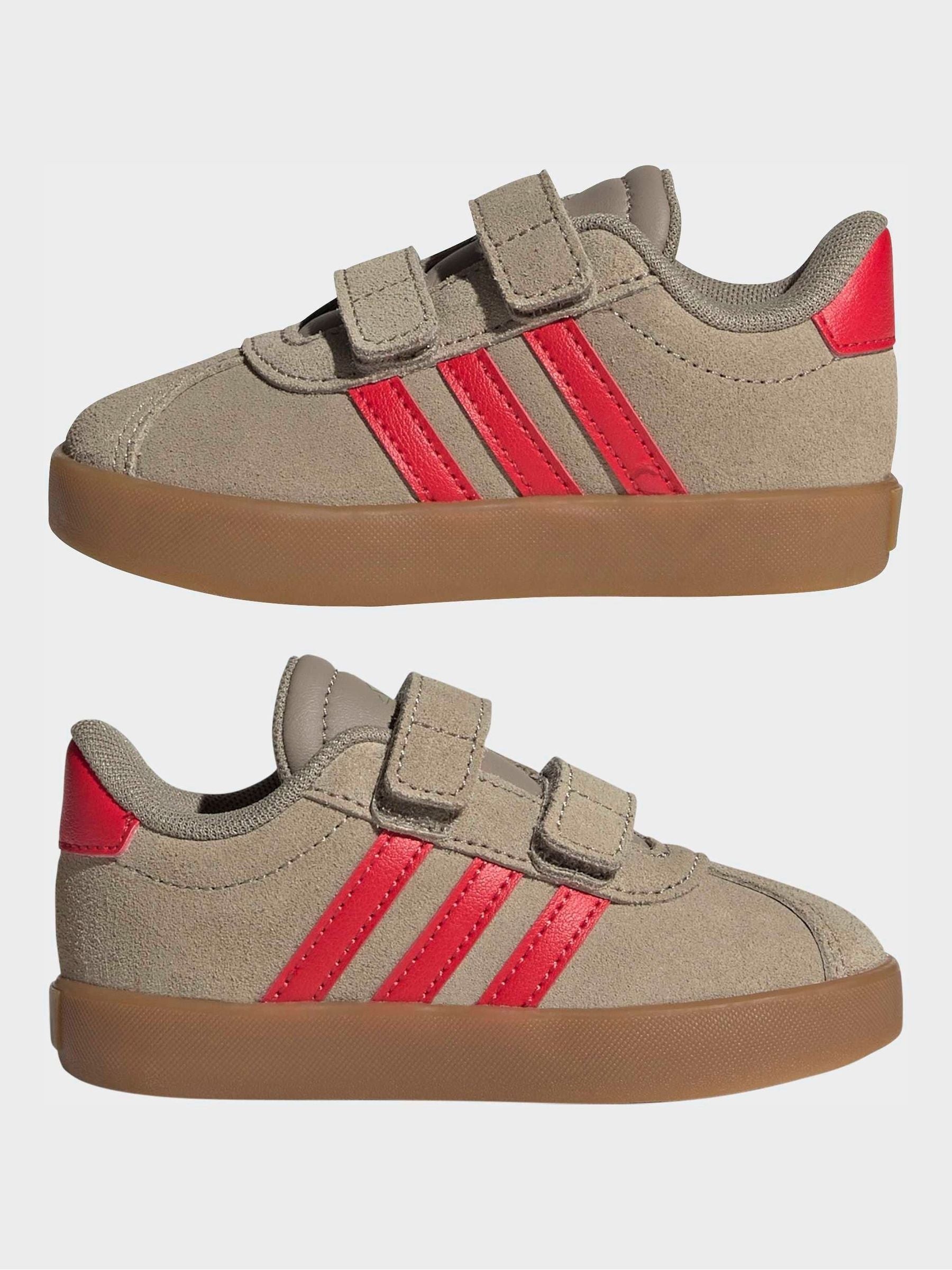 adidas Brown VL Court 3.0 Hook and Loop Infant Trainers image 5