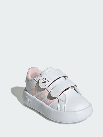 adidas White Disney Minnie Mouse Grand Kids Court Trainers image 1