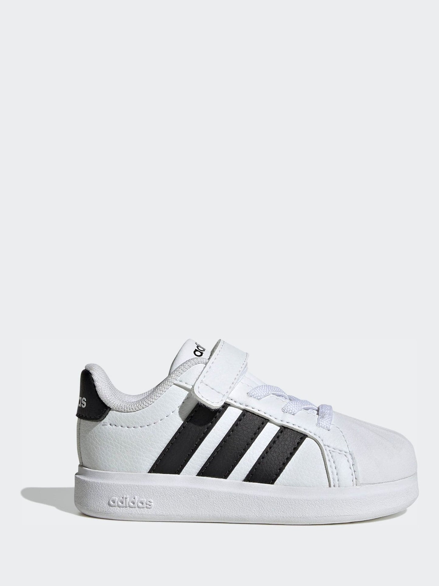 adidas White Street Talk Elastic Lace Infant Trainers image 1