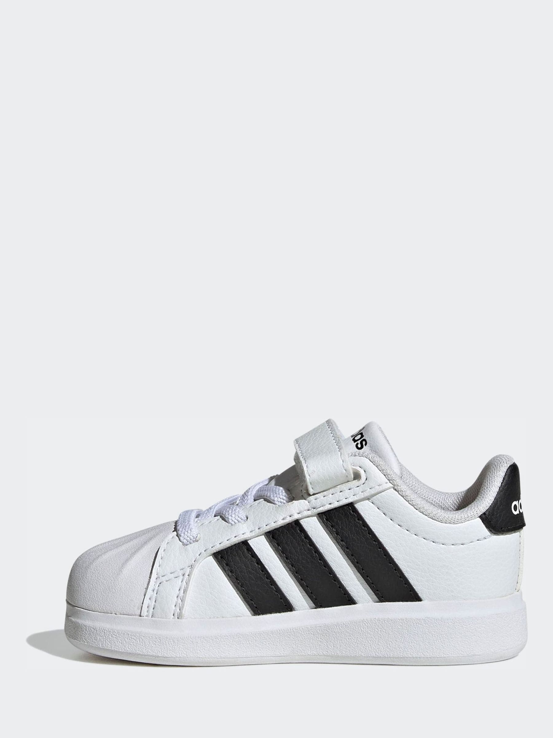 adidas White Street Talk Elastic Lace Infant Trainers image 2