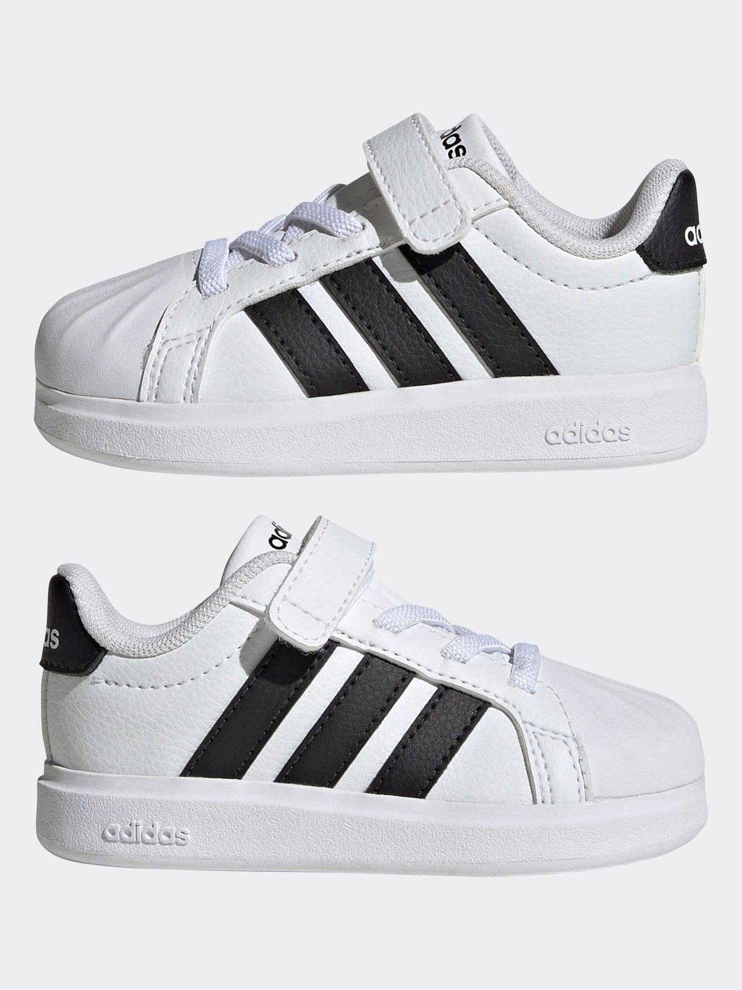 adidas White Street Talk Elastic Lace Infant Trainers image 5